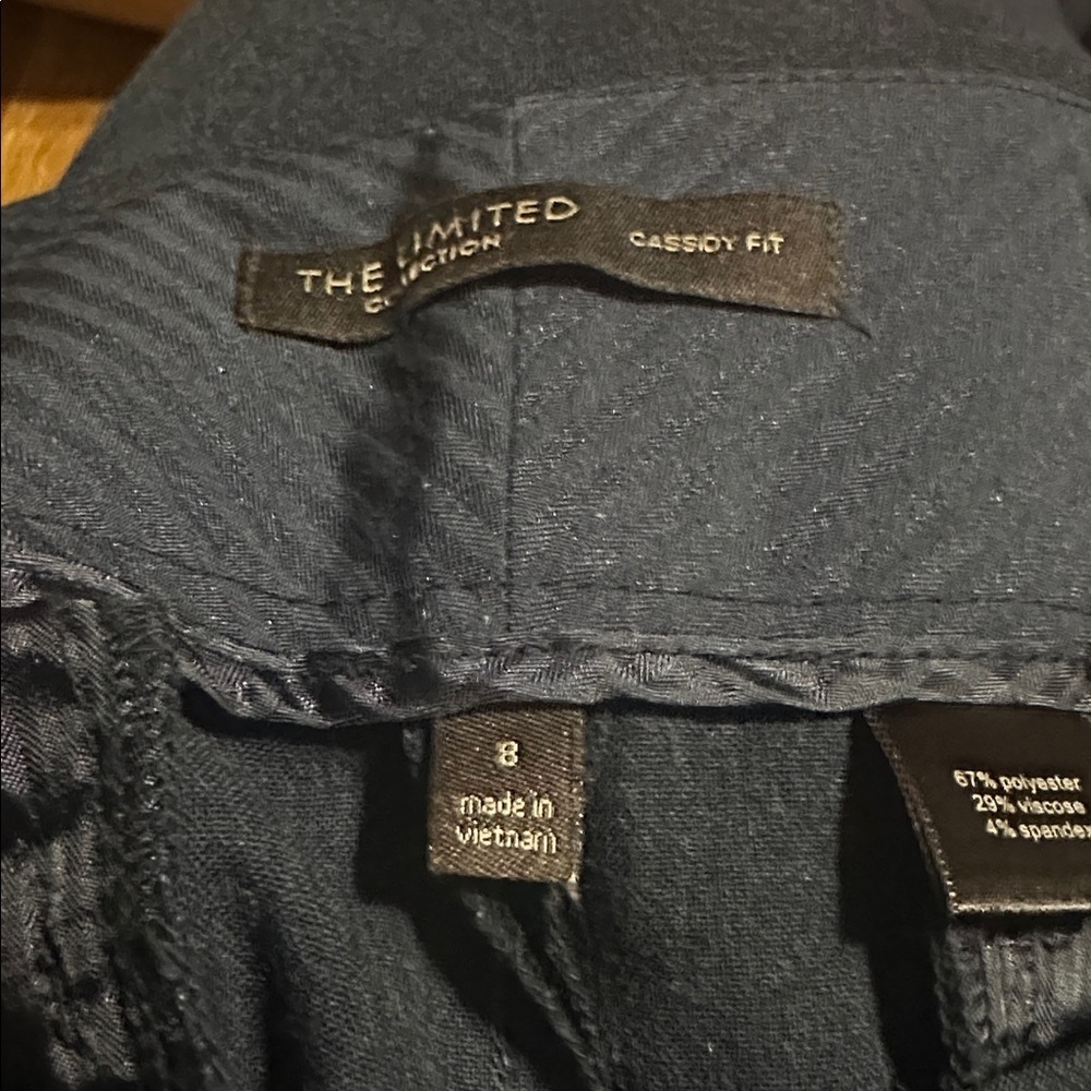The Limited “Cassidy” Navy Blue Flared Dress Pants, Sz 8 - Picture 2 of 5